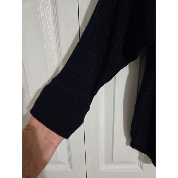 Market & Spruce xl women's navy blue knit sweater 3/4 sleeves - Picture 2 of 7